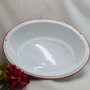 Antique Enameled Baby Wash Bowl Tub Basin